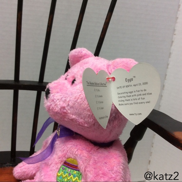 Ty Beanie Baby Retired Eggs Bear 2000 - Picture 3 of 4